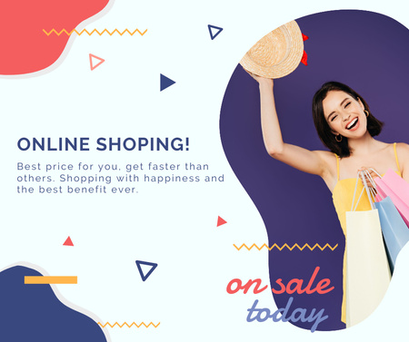 Platilla de diseño Online Shopping Ad Facebook