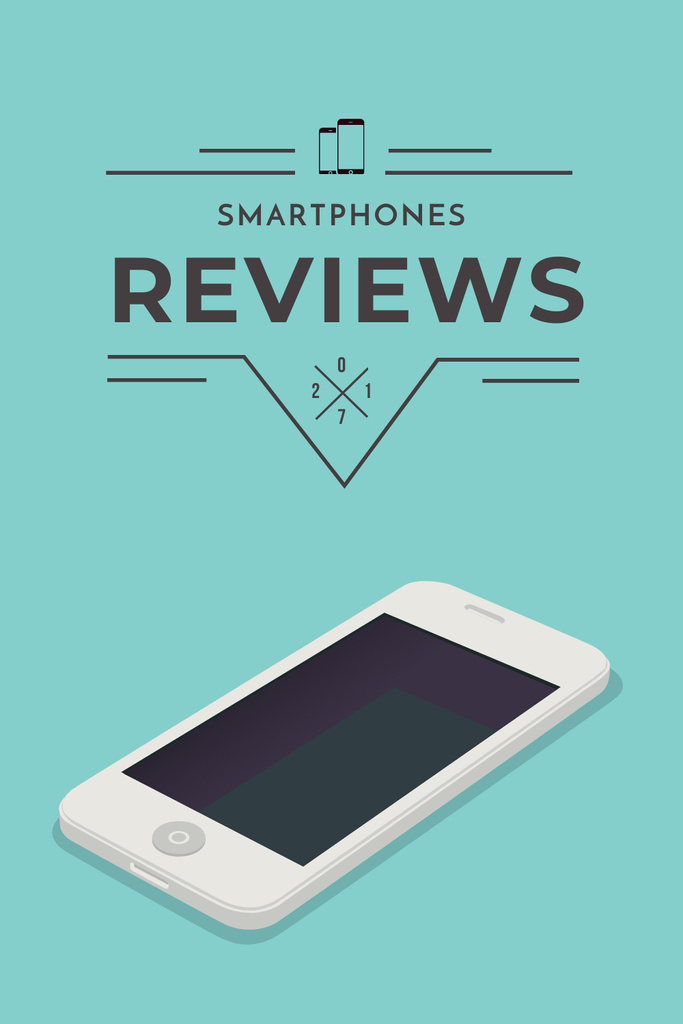 Ontwerpsjabloon van Pinterest van Smartphones reviews Ad