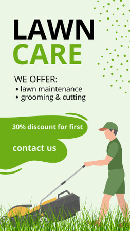 Discount For Advanced Lawn Maintenance Packages Instagram Story Design Template