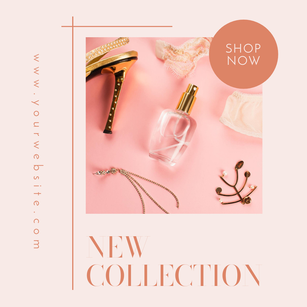Plantilla de diseño de Perfumes Fashion Collection Ad Instagram 