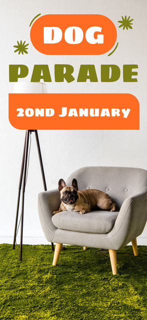 Designvorlage Dog Breed Announcement in January für Snapchat Moment Filter