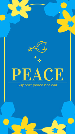Support peace not war Instagram Story Design Template