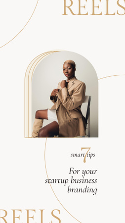 Designvorlage Fashion Ad with Stylish Black Woman für Instagram Story