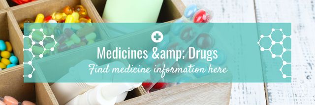 Platilla de diseño Medicine information Ad Email header