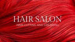 Beauty Salon Owner's Ad with Gorgeous Red Hair