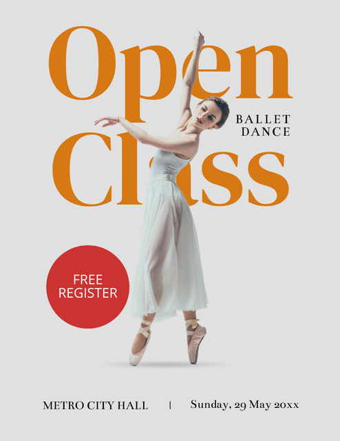 ballet Poster 8.5x11in Design Template
