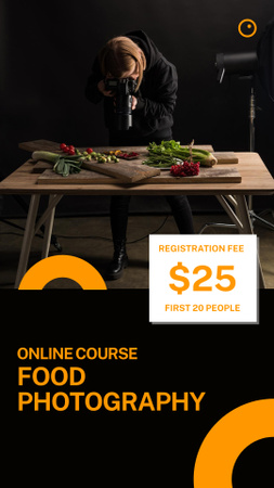Food Photography Online Course Instagram Video Story – шаблон для дизайну
