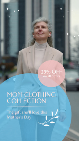 Coleção de roupas casuais para mães no dia das mães TikTok Video Modelo de Design