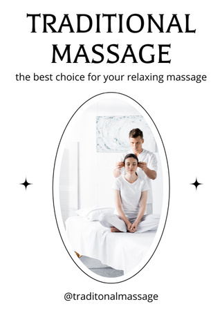 Traditional Massage Therapy Flayer Design Template