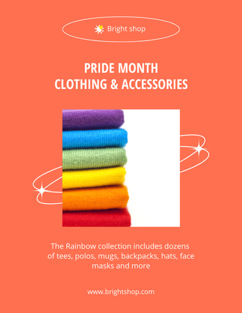 LGBT and Pride Month Clothing Collection Offer Poster 8.5x11in Tasarım Şablonu