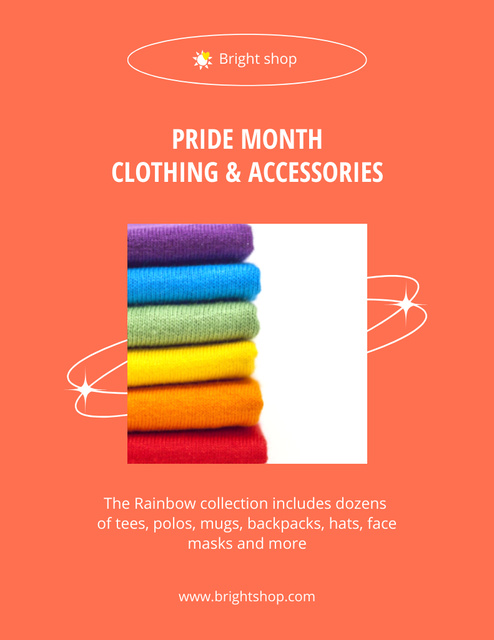 Template di design LGBT and Pride Month Clothing Collection Offer Poster 8.5x11in