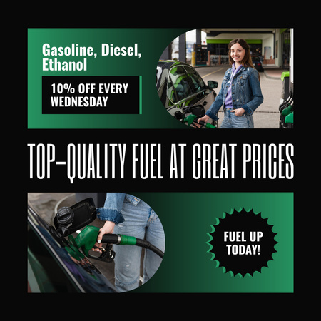 Gas stations Instagram AD Design Template