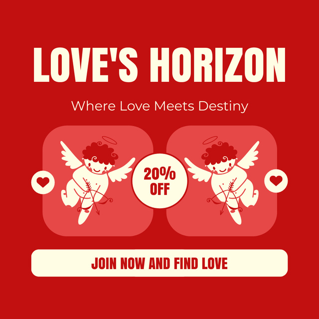 Szablon projektu Meet Your Destiny with Our Matchmaking Service Instagram AD