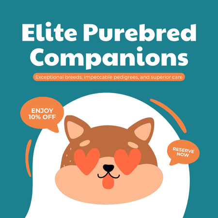 Plantilla de diseño de Compañeros Elite Purebreds con descuento Animated Post 