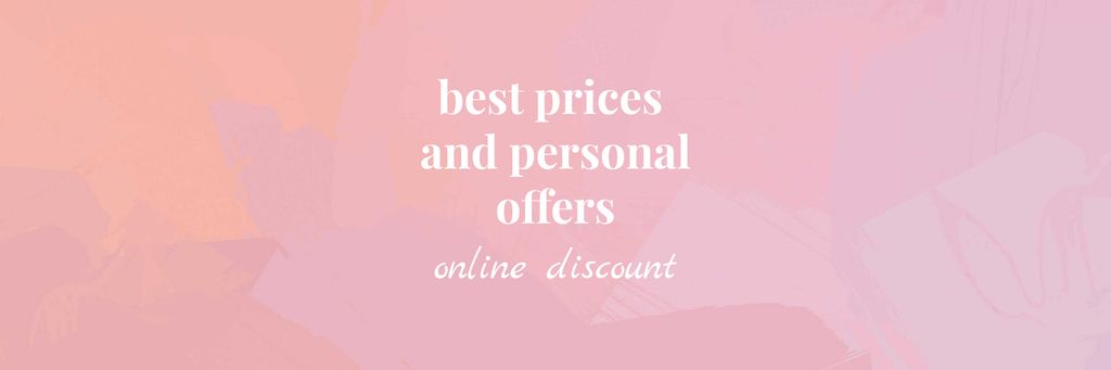 Discount offer on pink blots Twitterデザインテンプレート