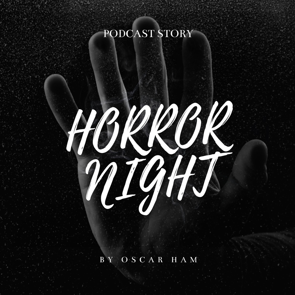 Platilla de diseño Horror Stories Announcement Podcast Cover