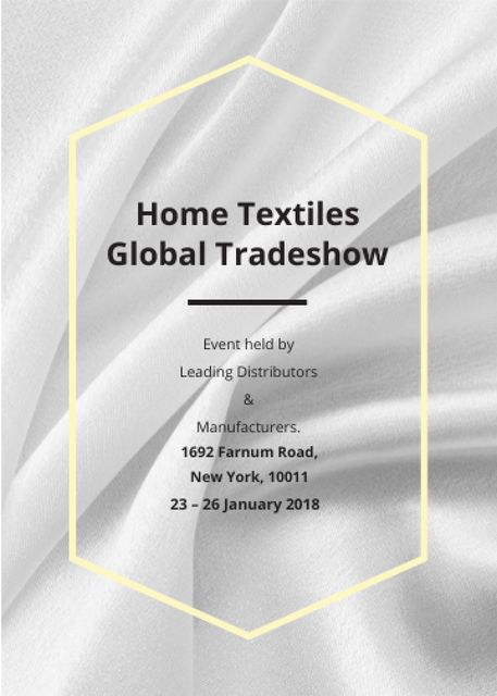 Template di design Home Textiles event announcement White Silk Flayer