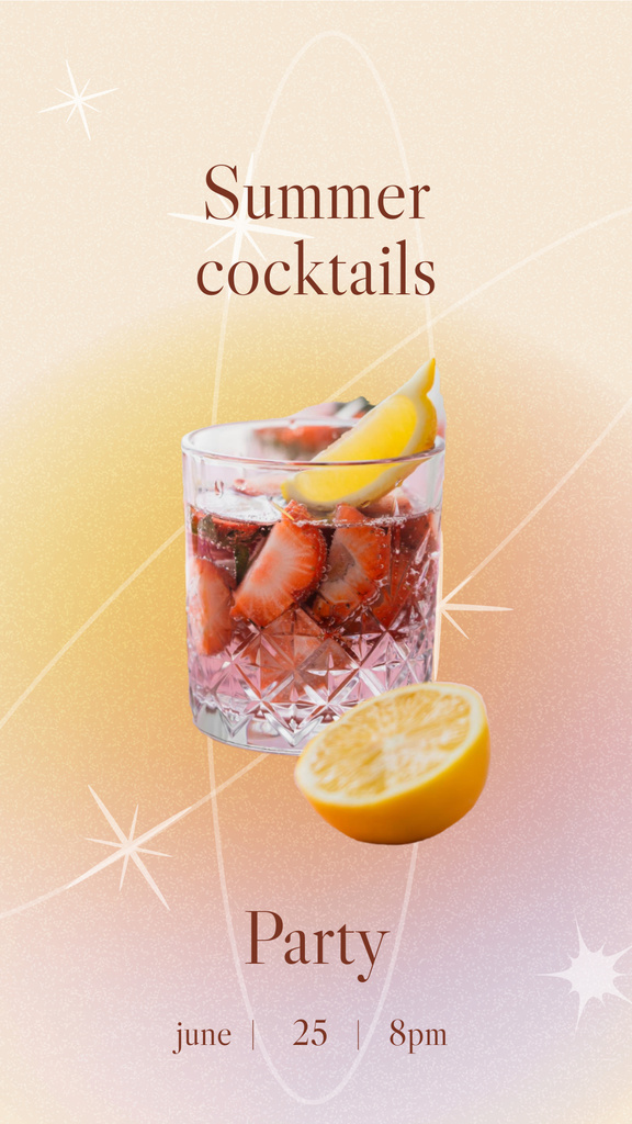 Designvorlage Refreshing Summer Cocktails für Instagram Story