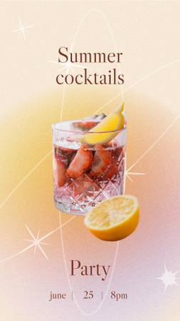 Refreshing Summer Cocktails Instagram Story Design Template