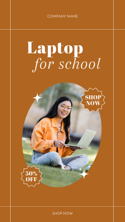 Back to School Special Offer of Laptop Instagram Video Story Design Template