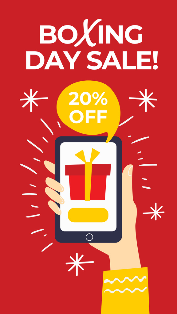 Template di design Boxing Day Sale Instagram Story