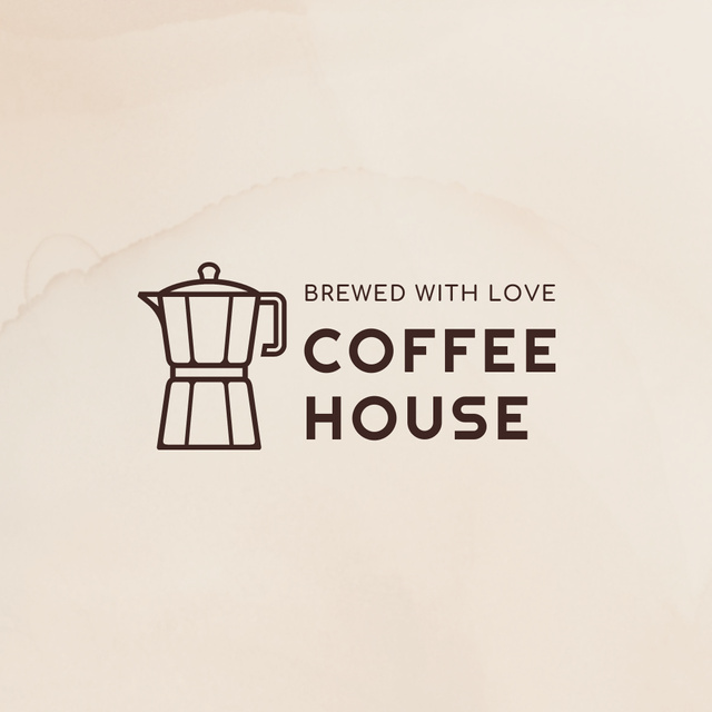 Aromatic Coffee Maker Café Promotion Logo – шаблон для дизайна