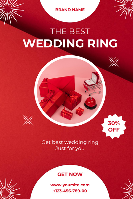 Plantilla de diseño de Best Wedding Rings Discount Pinterest 