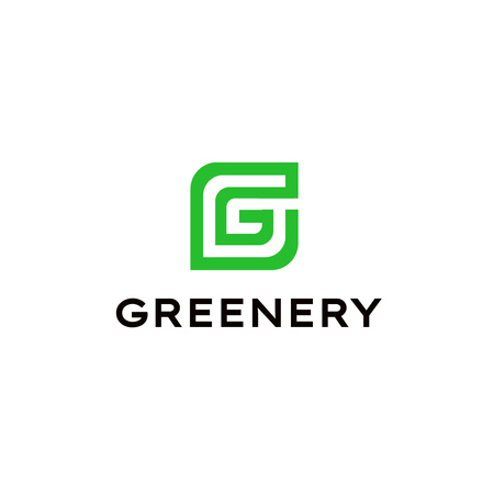 Image of Green Services Company Emblem Logo 1080x1080px – шаблон для дизайна