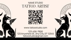 Artistic Tattoo Studio Service Offer With Illustration