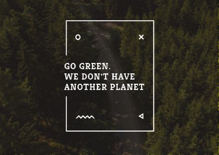 Citation about green planet Card Šablona návrhu