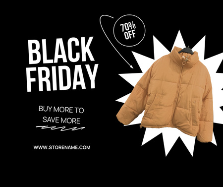 Clothes Sale on Black Friday Facebook Design Template
