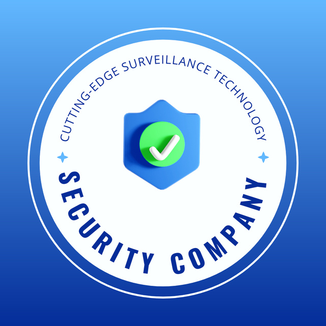 Security and Surveillance Systems Promo Animated Logo Tasarım Şablonu