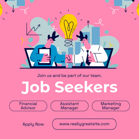 Platilla de diseño Job Seekers Are Welcome LinkedIn post