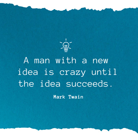 Ontwerpsjabloon van Instagram van Inspirational Phrase about New Ideas