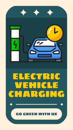 Electric Vehicles Charging Instagram Story Design Template