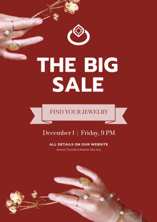 Jewelry big Sale Advertisement Poster B2 Design Template