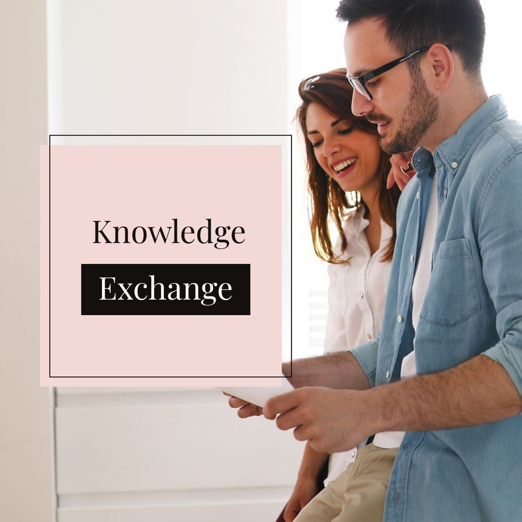 Business Knowledge exchange Instagram Šablona návrhu