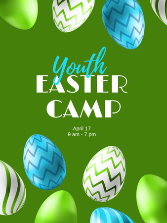Modèle de visuel Youth Easter Camp Ad - Poster US