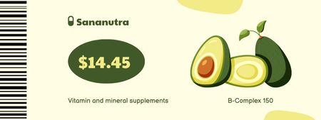 Platilla de diseño Beneficial Nutritional Supplements And Minerals Offer With Avocado Coupon