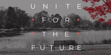 A jövő egyesülésének fogalma Twitter tervezősablon