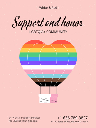 Pride Month Celebration Poster US Tasarım Şablonu