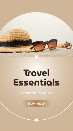 Travel Essentials To Buy Instagram Video Story – шаблон для дизайну