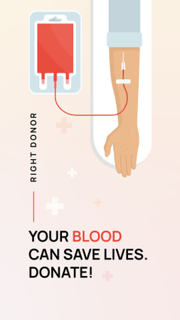 Blood Donation during War in Ukraine Instagram Story Design Template