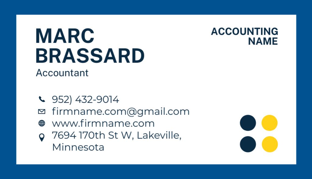 Accounting Services Proposal Business Card US – шаблон для дизайну