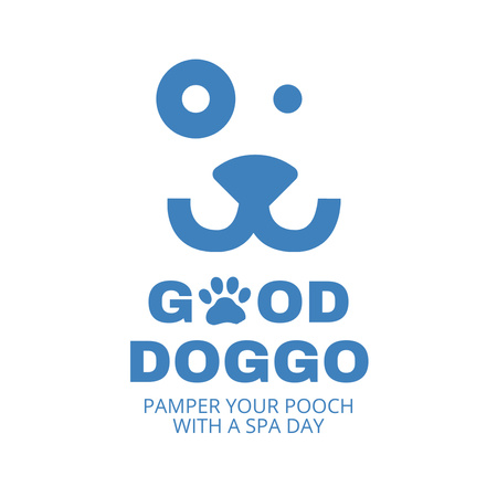 Serviços de spa para cães Animated Logo Modelo de Design