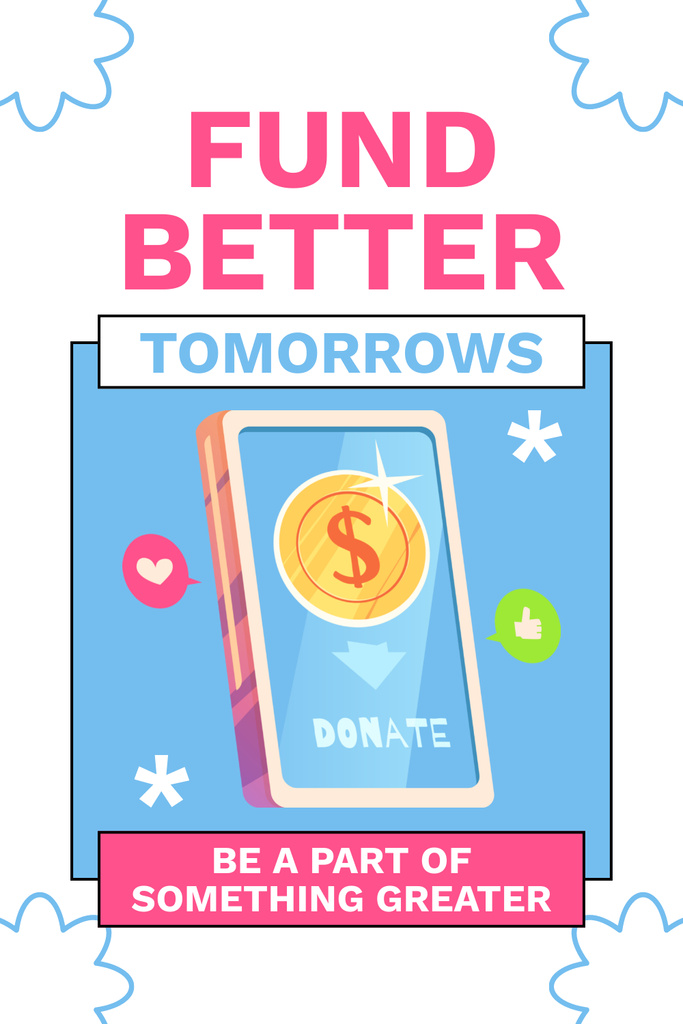Ontwerpsjabloon van Pinterest van Promo of Charitable Foundation