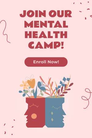 Template di design Register For Mental Health Camp Pinterest