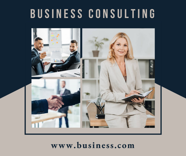 Template di design Business Consulting Services Offer Facebook