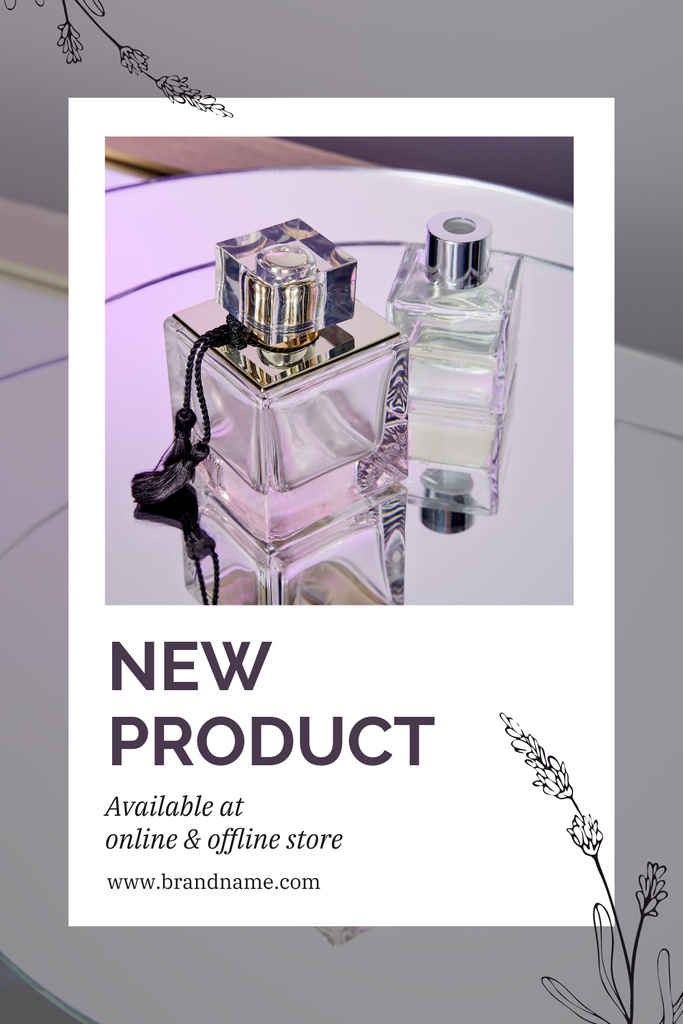 New Fragrance Announcement Pinterest Design Template