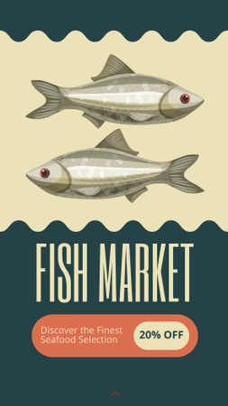 Platilla de diseño Announcement of Price Reduction for Best Seafood Instagram Video Story